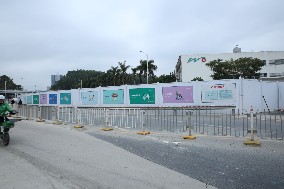 pvc圍擋和彩鋼圍擋的區(qū)別是什么？【旭東圍擋】